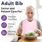 Proheal Disposable Adult Bibs Tie Back  Perfect for Seniors Painting  Eating  Pink 100 Pack 100PK PH-16427H - alternate 3